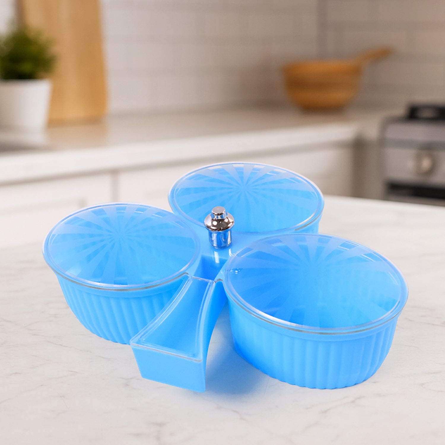 Premium 3-compartment Revolving Dry Fruit Box (1 Pc) Premium 3-compartment Revolving Dry Fruit Box (1 Pc)